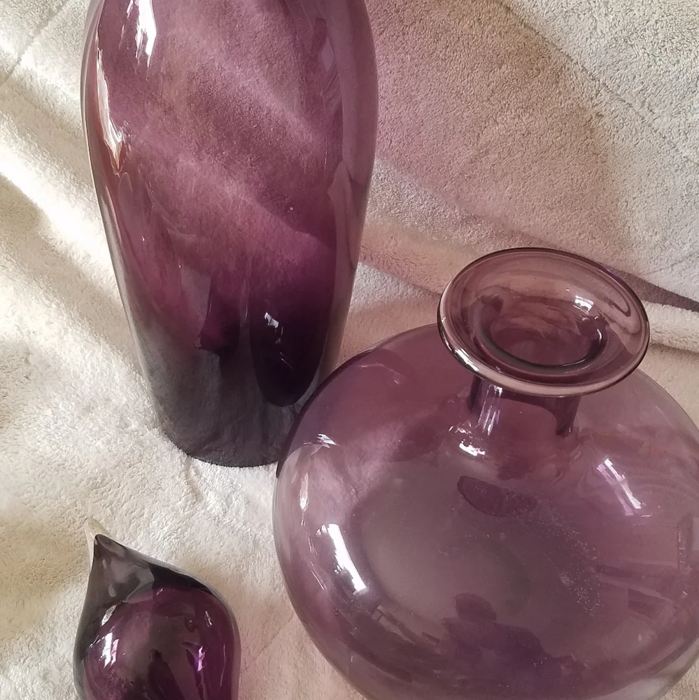 Z Gallerie Purple Glass Vases